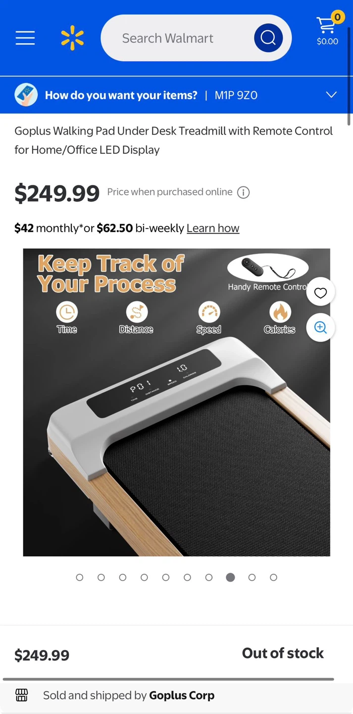 Goplus Walking Pad Under Desk Treadmill with Remote