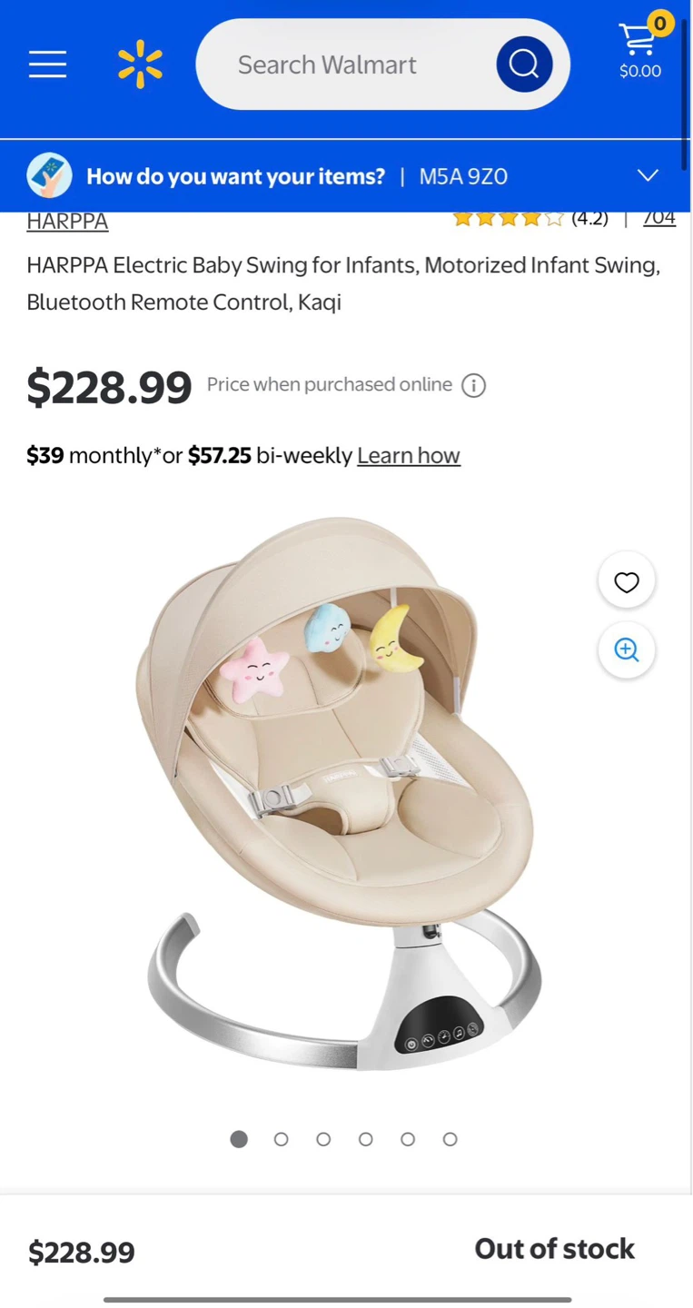 HARPPA Electric Baby Swing