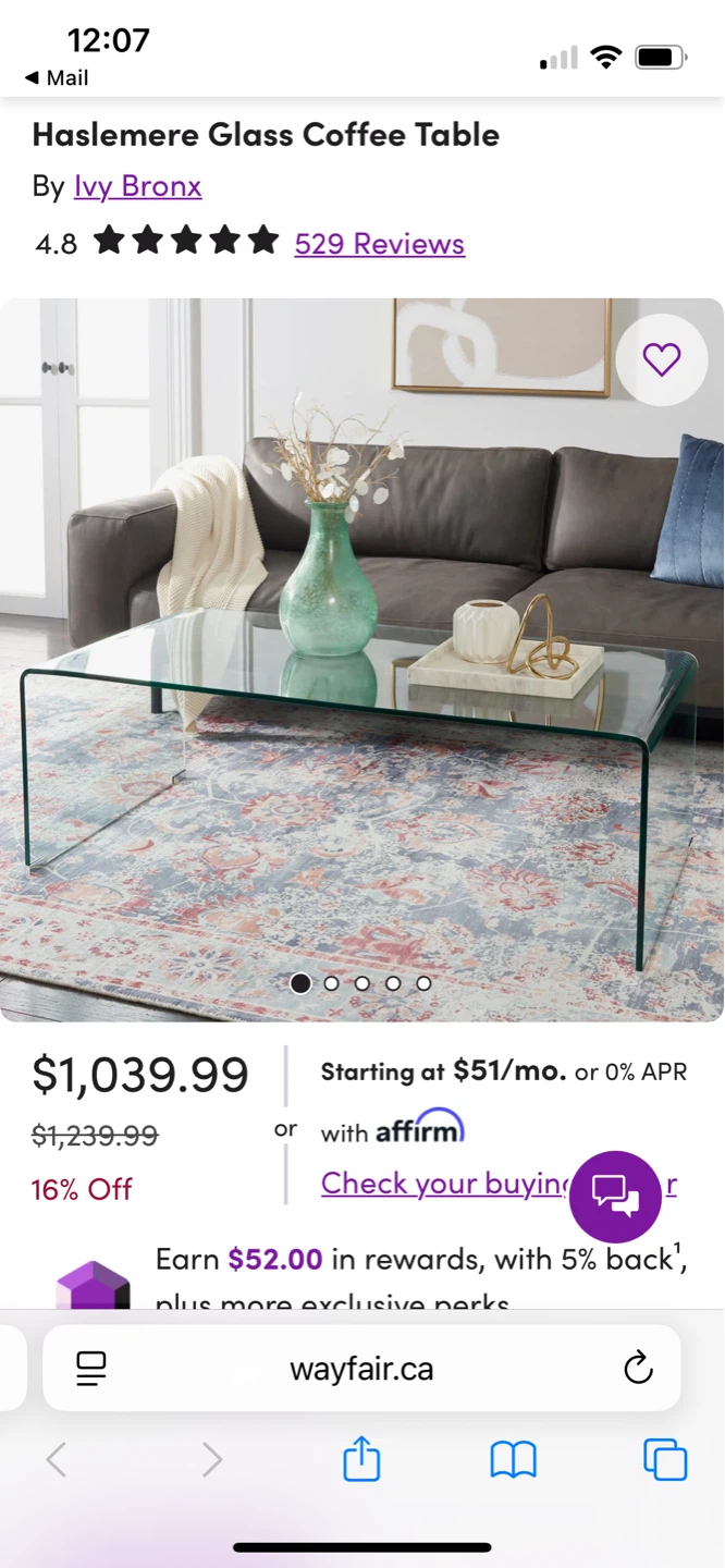 Haslemere Glass Coffee Table - photo 4