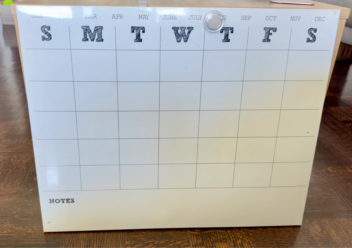 Dry Erase Monthly Board
