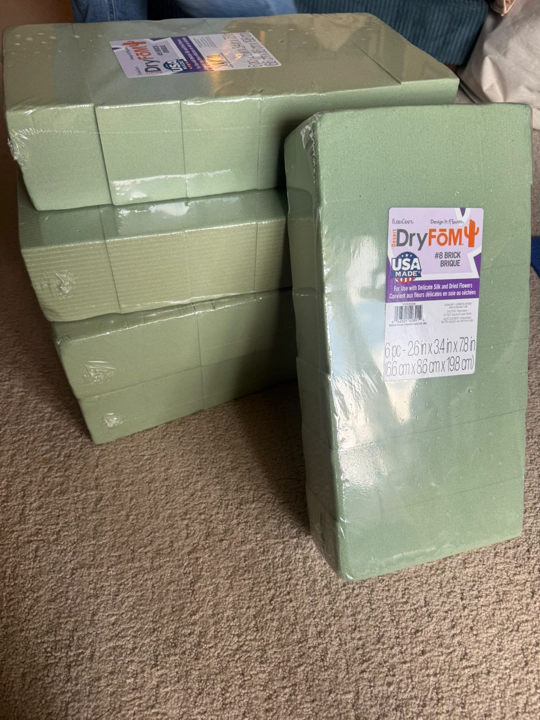 Floracraft Dry Fom #8 Brick Floral Foam (6 Pcs)