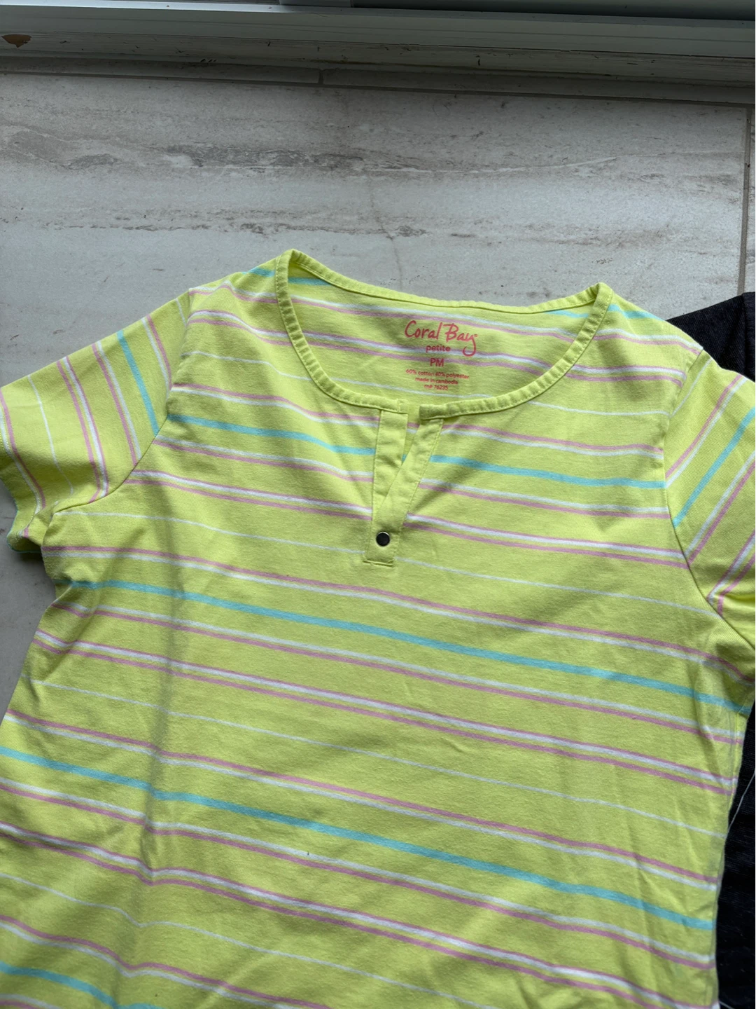 Bundle of 2 Women's T-Shirts - Grey Graphic and Striped - photo 3