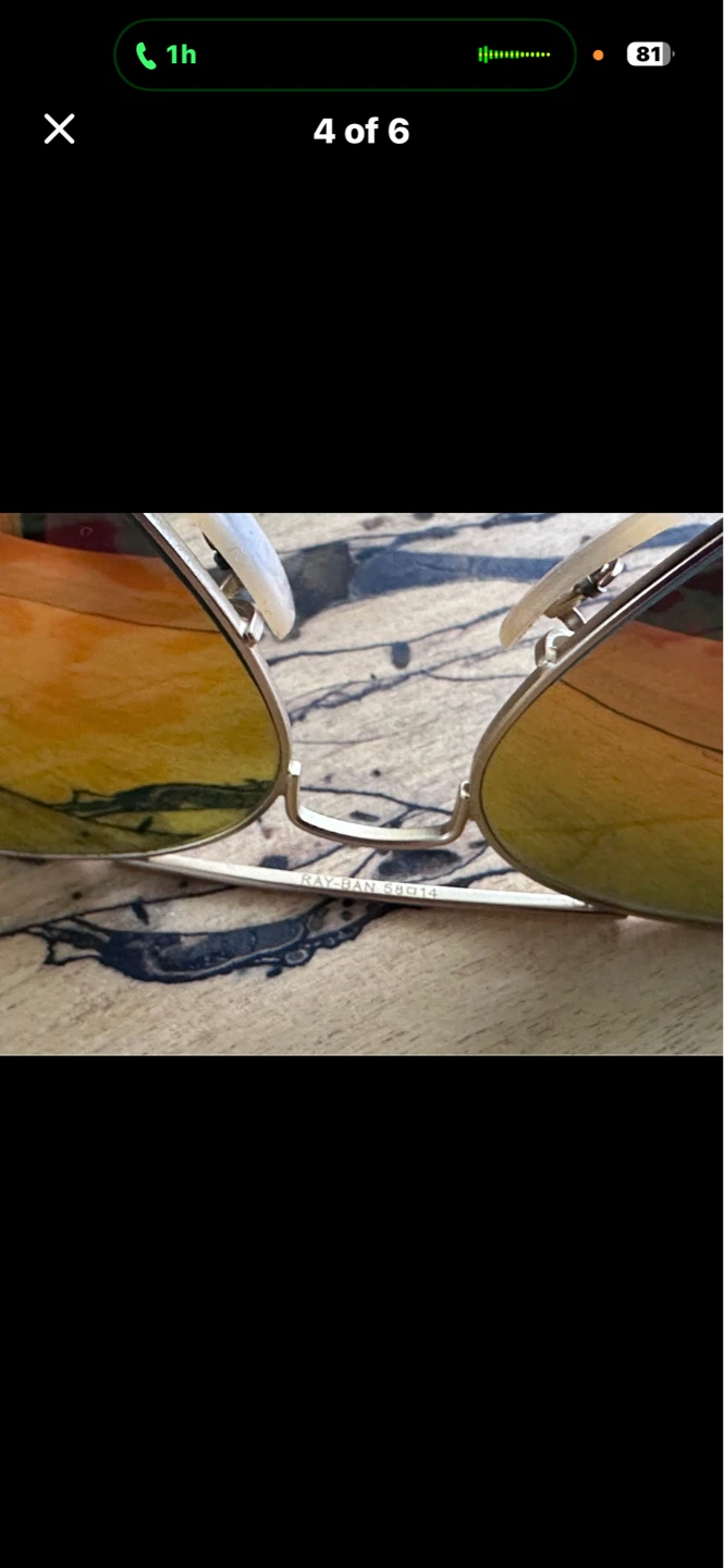 Ray-Ban Aviator Sunglasses with Case and Cleaning Cloth - photo 3