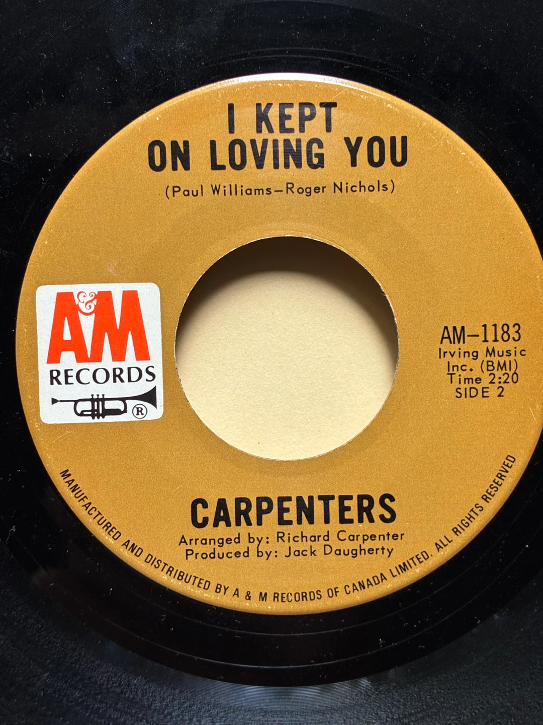 Carpenters – Close To You (They Long To Be) 7 inch vinyl 45 - photo 3