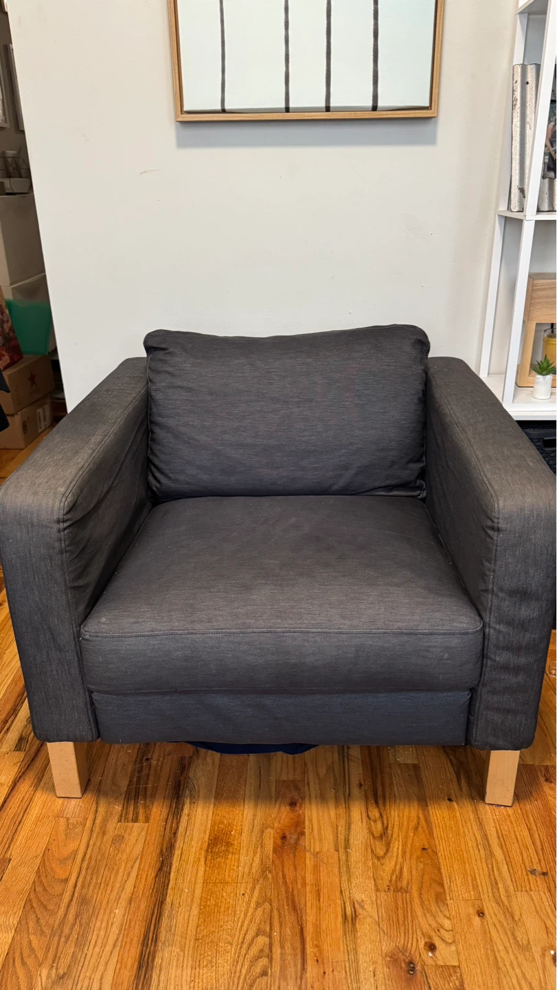 Dark Gray Armchair with Cushion - photo 2