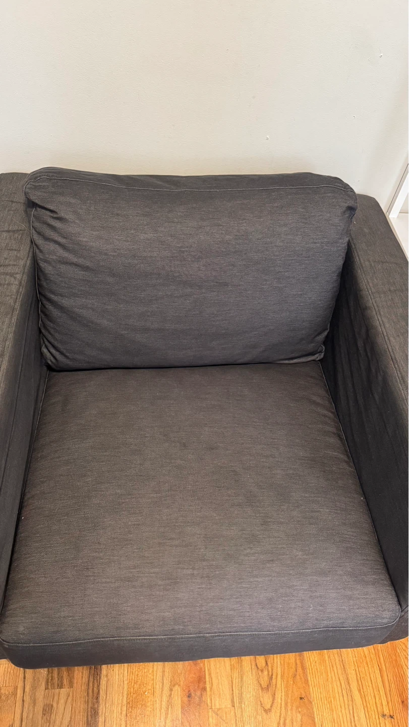 Dark Gray Armchair with Cushion - photo 3