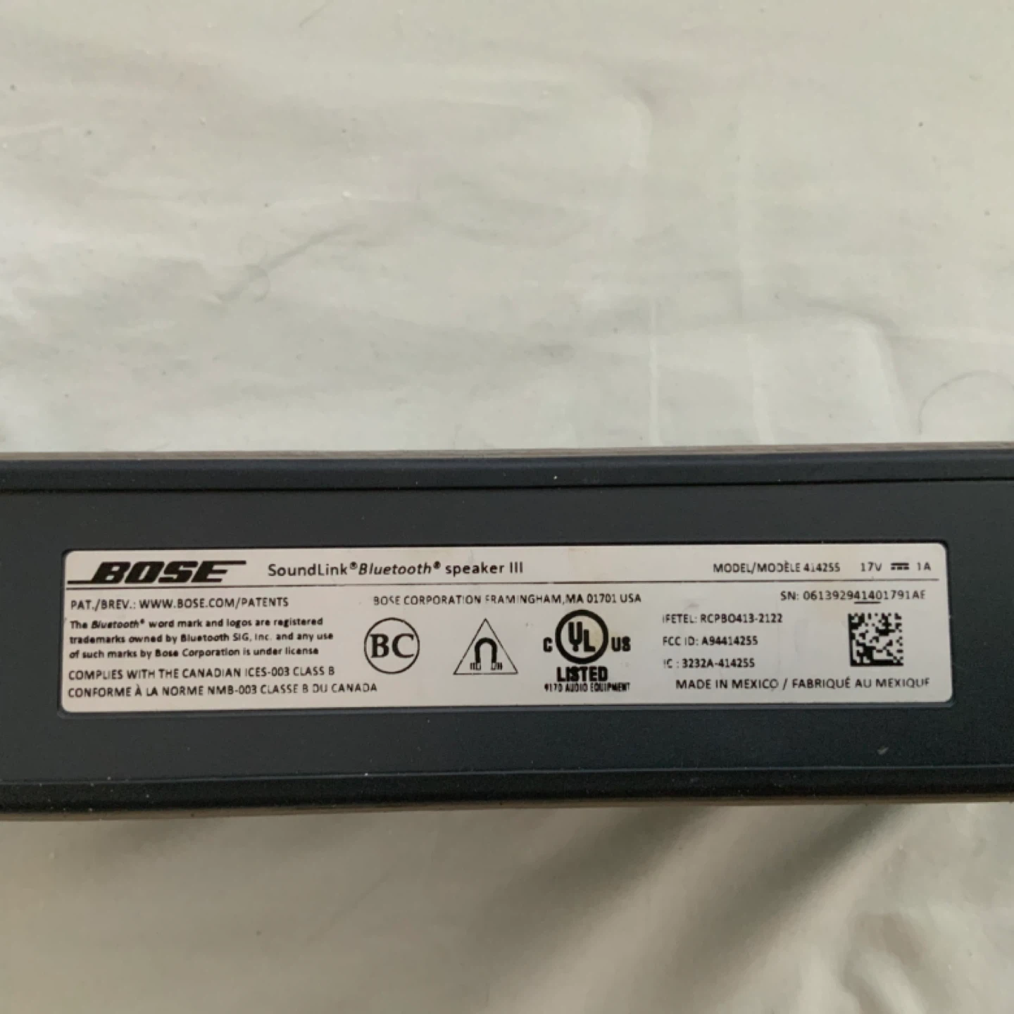 Bose SoundLink iii wireless Bluetooth Speaker - photo 4