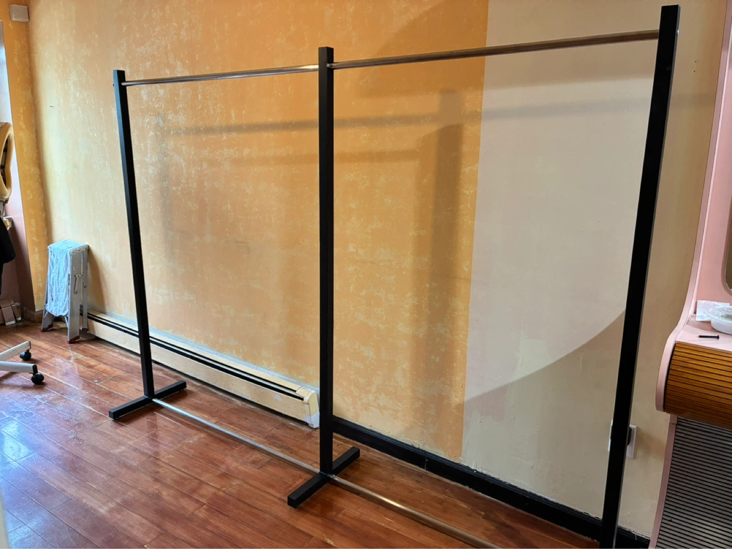 Black Metal Clothing Garment Rack