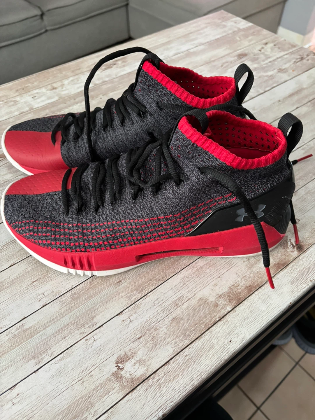 Under Armour Men's Basketball Shoes - Black/Red - photo 2