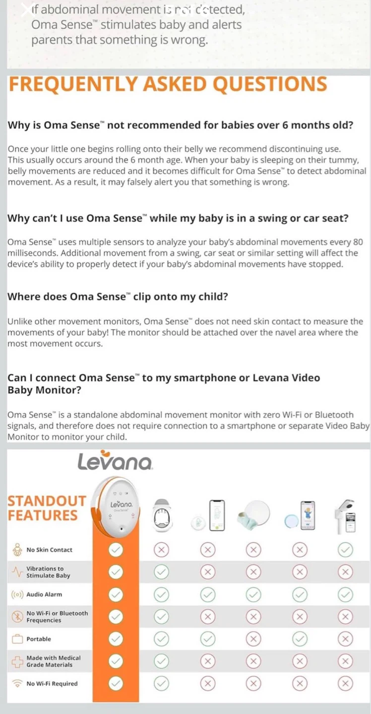 Levana Oma Sense Baby Movement Monitor - photo 5