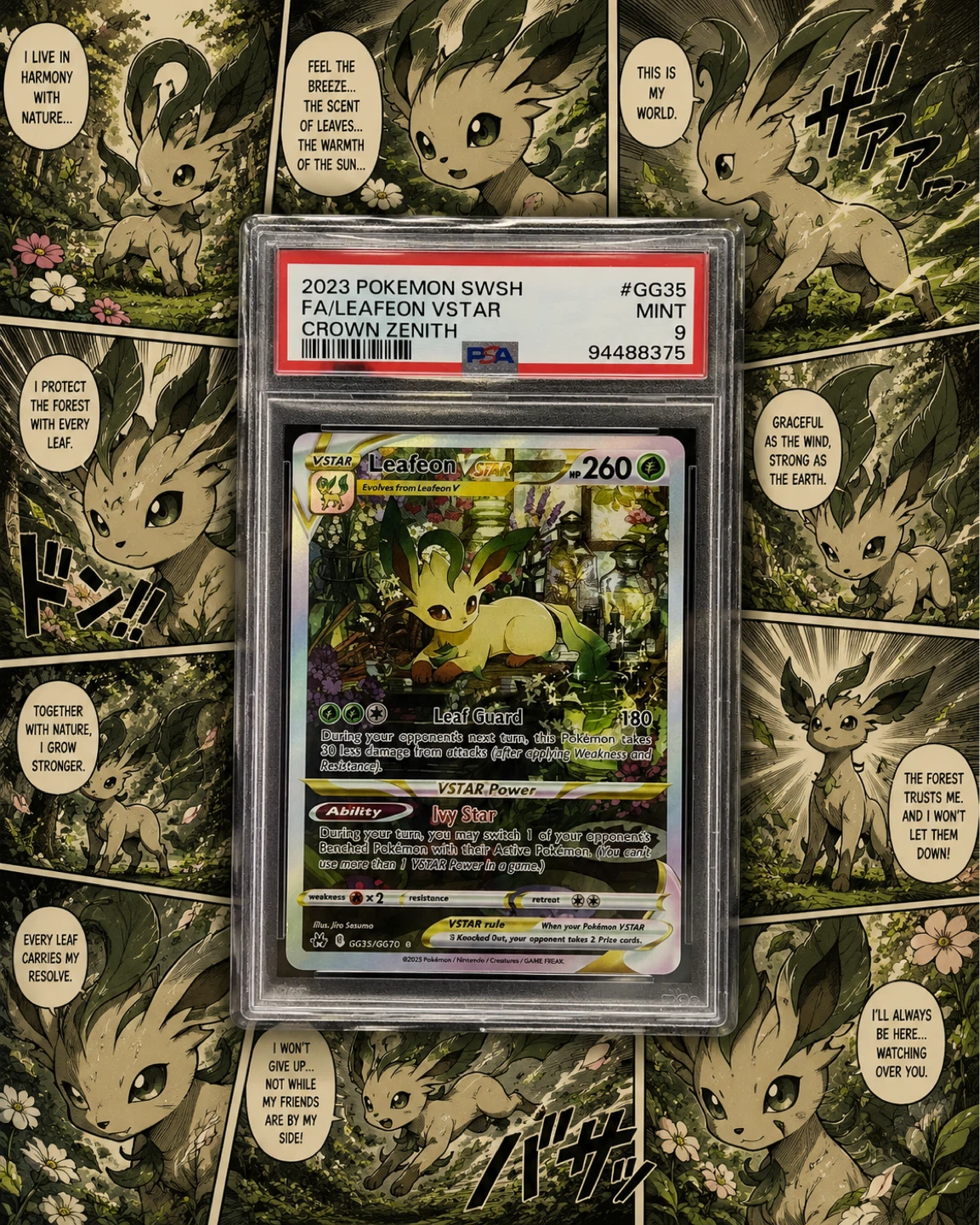 2023 Pokemon SWSH FA/Leafeon VSTAR Crown Zenith Trading Card