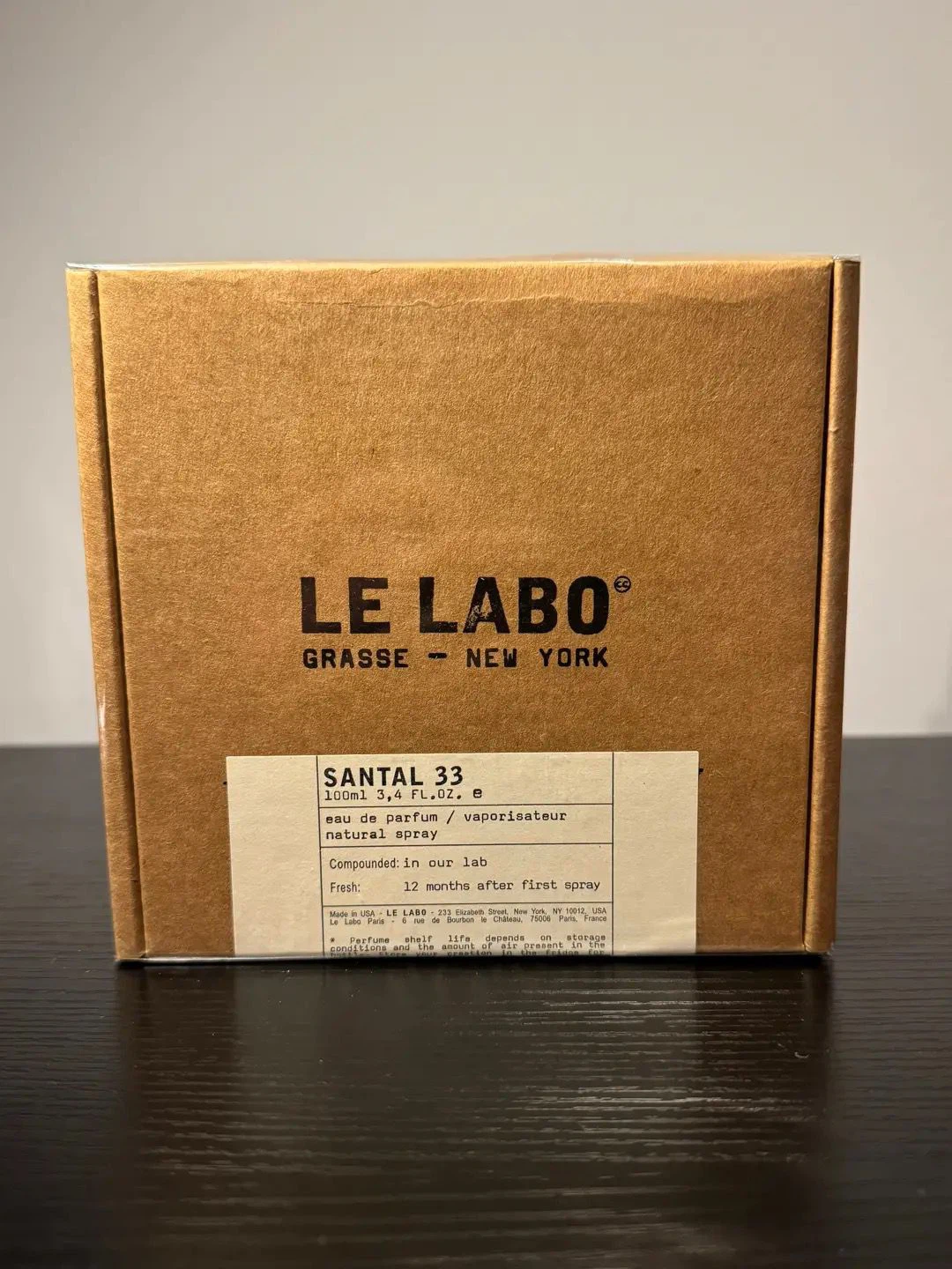 Le Labo Santal 33 Eau de Parfum Natural Spray 3.4 oz