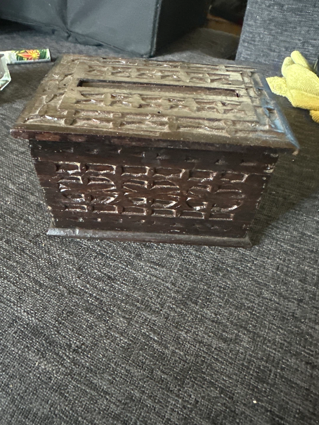 Hand made wooden cigarette box