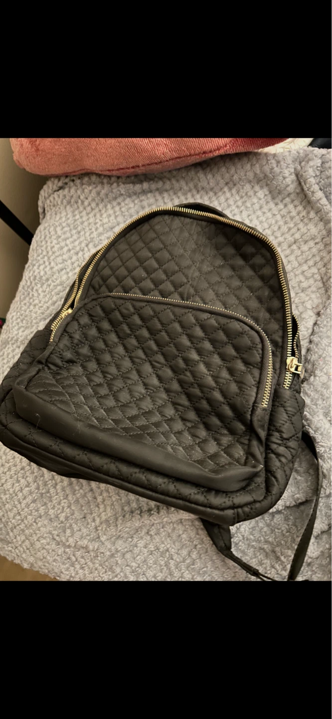 Black Quilted Mini Backpack - photo 5