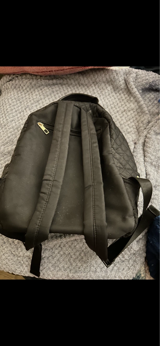 Black Quilted Mini Backpack - photo 3