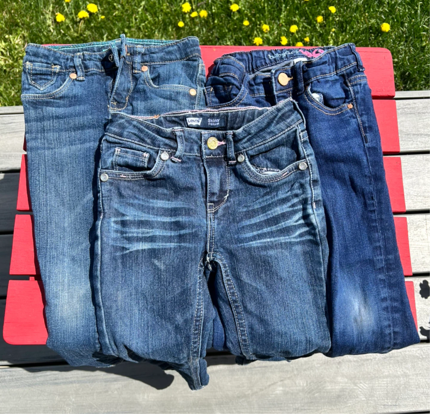 2pairs of Levi's 1 pair of Gap Girls Jeans