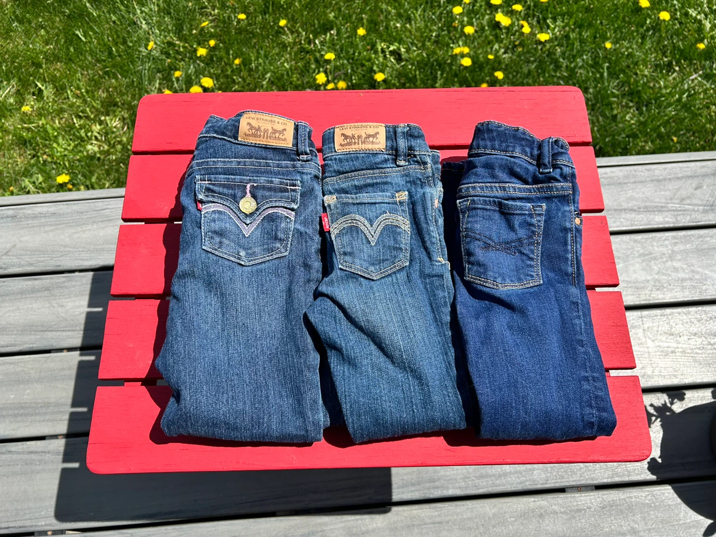 2pairs of Levi's 1 pair of Gap Girls Jeans - photo 2