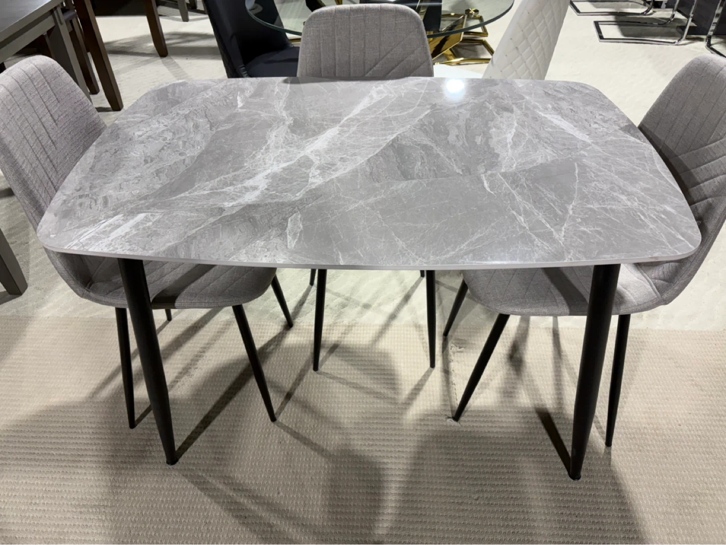 Grey Dining table with 4 chairs - photo 3