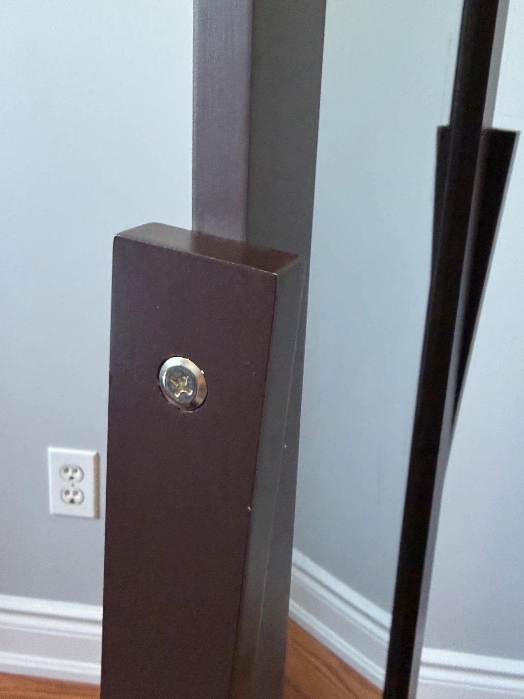 Full Length Standing Mirror - Dark Brown - photo 3