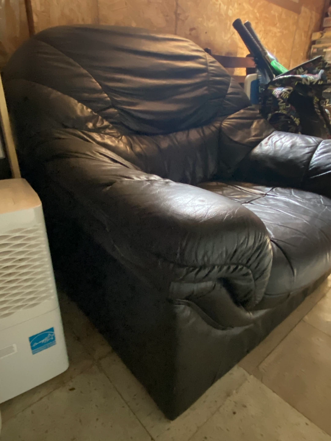 Brown Leather Armchair - Used but Good Condition - photo 2