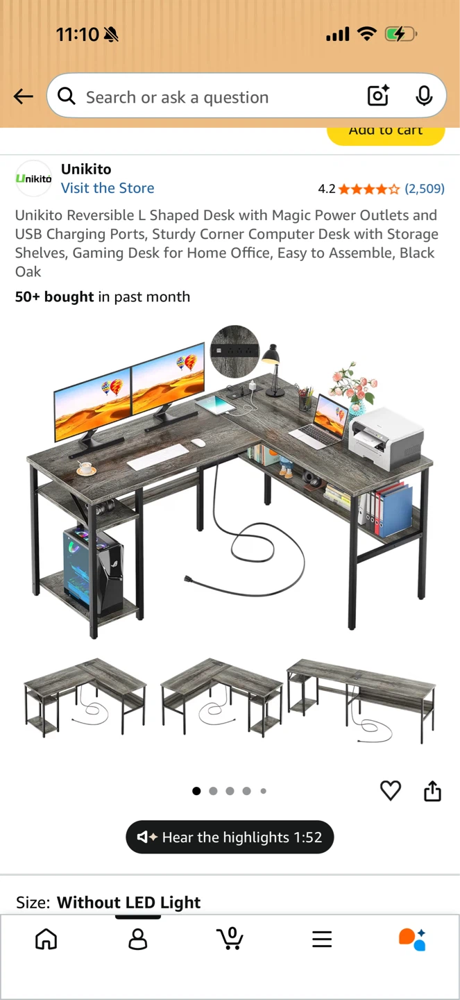 L-shaped Gaming desk and Gaming chair - photo 2