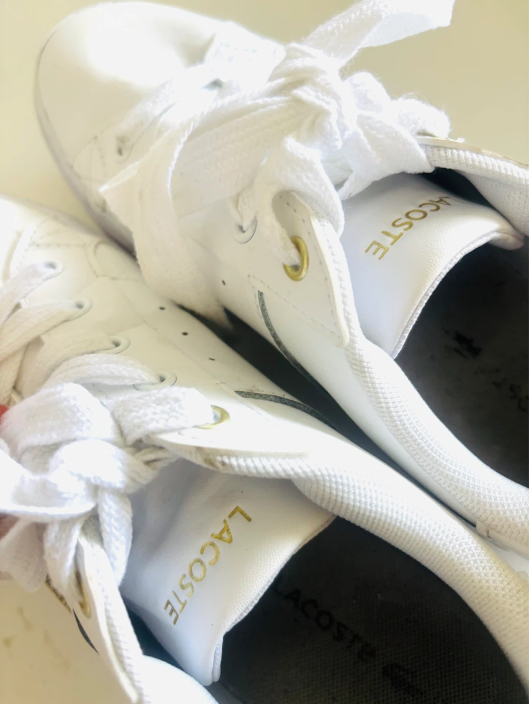 White Lacoste Women's Sneakers - Size 6.5 - photo 4