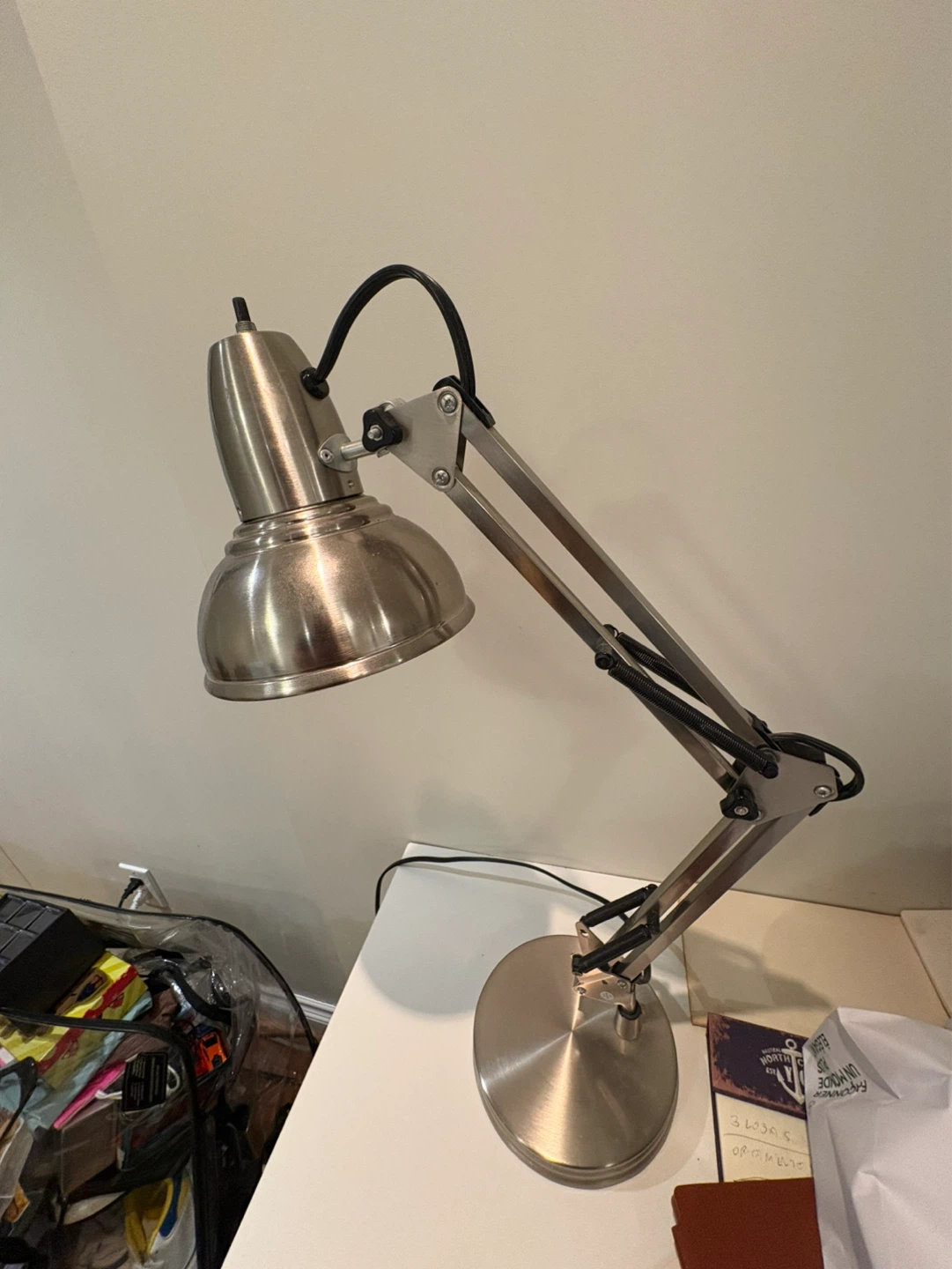 Modern Adjustable Desk Lamp – Brushed Nickel Finish - photo 2
