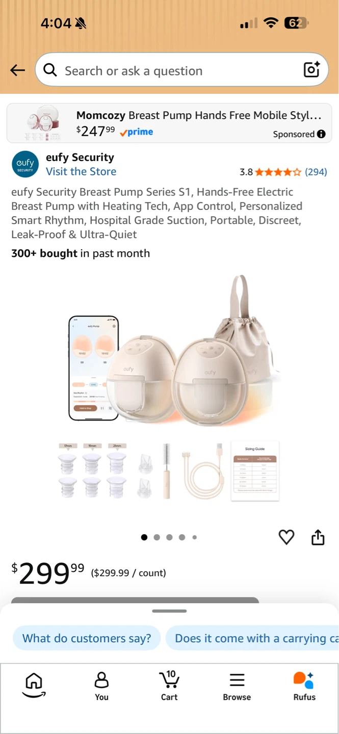Eufy Security Breast Pump Series S1