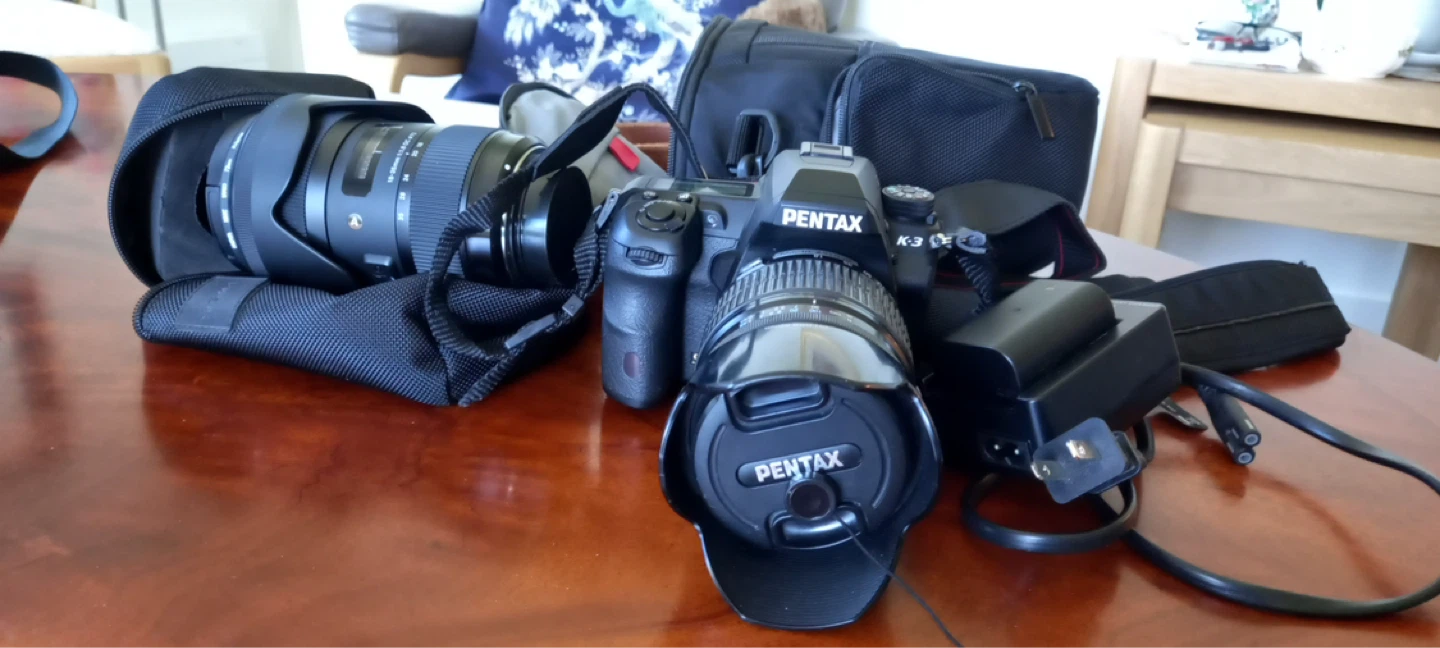 Pentax K-3 Camera with Lenses and Accessories