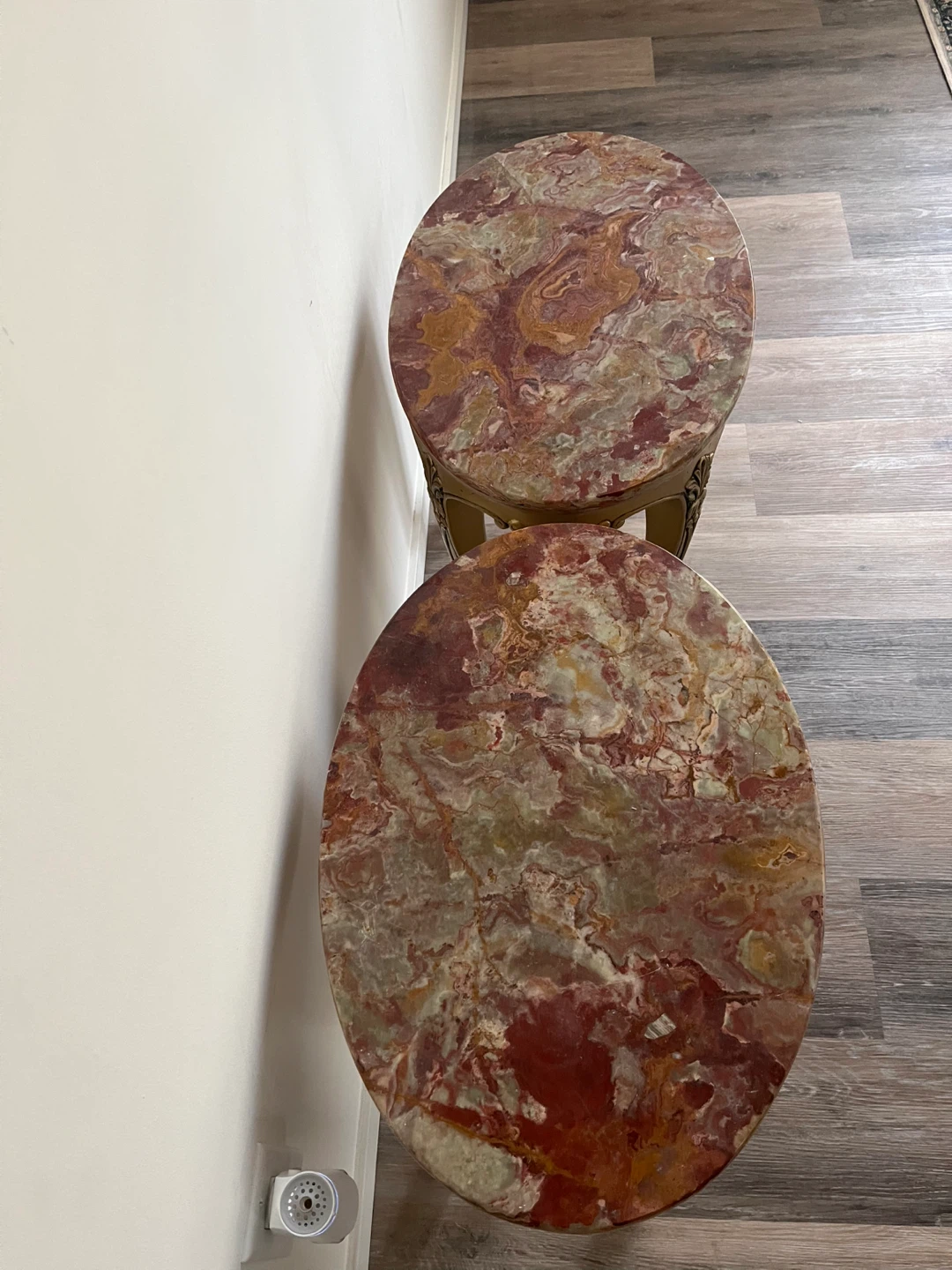 Vintage Onyx Top Accent Tables (Set of 2) - photo 2