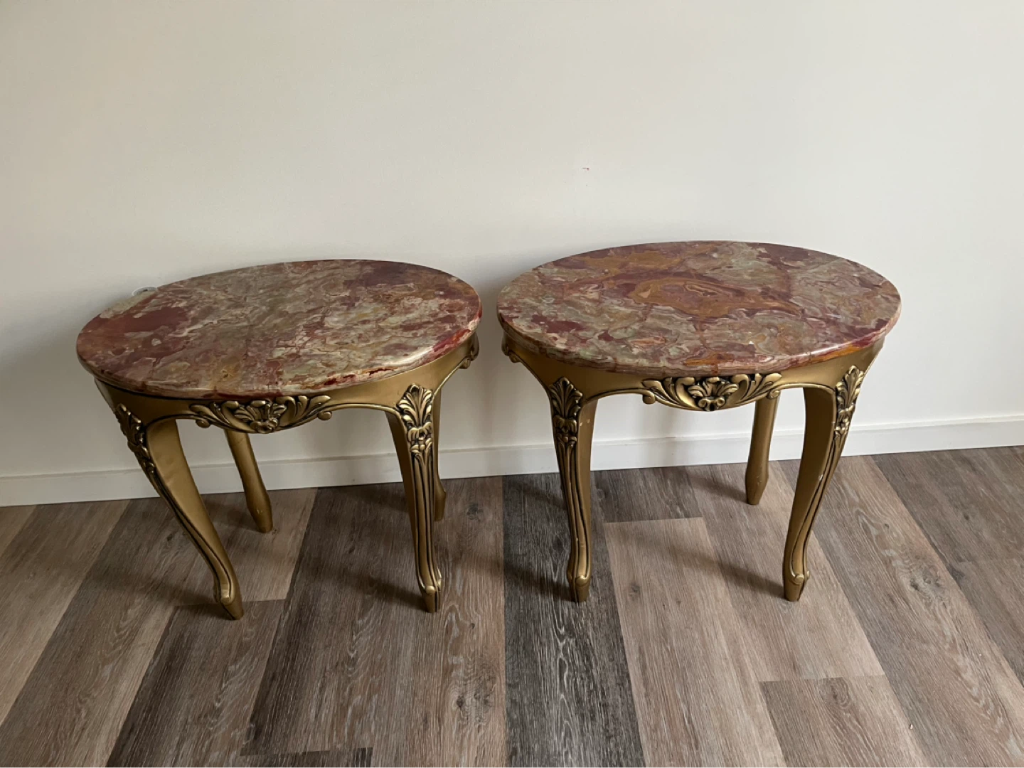 Vintage Onyx Top Accent Tables (Set of 2)
