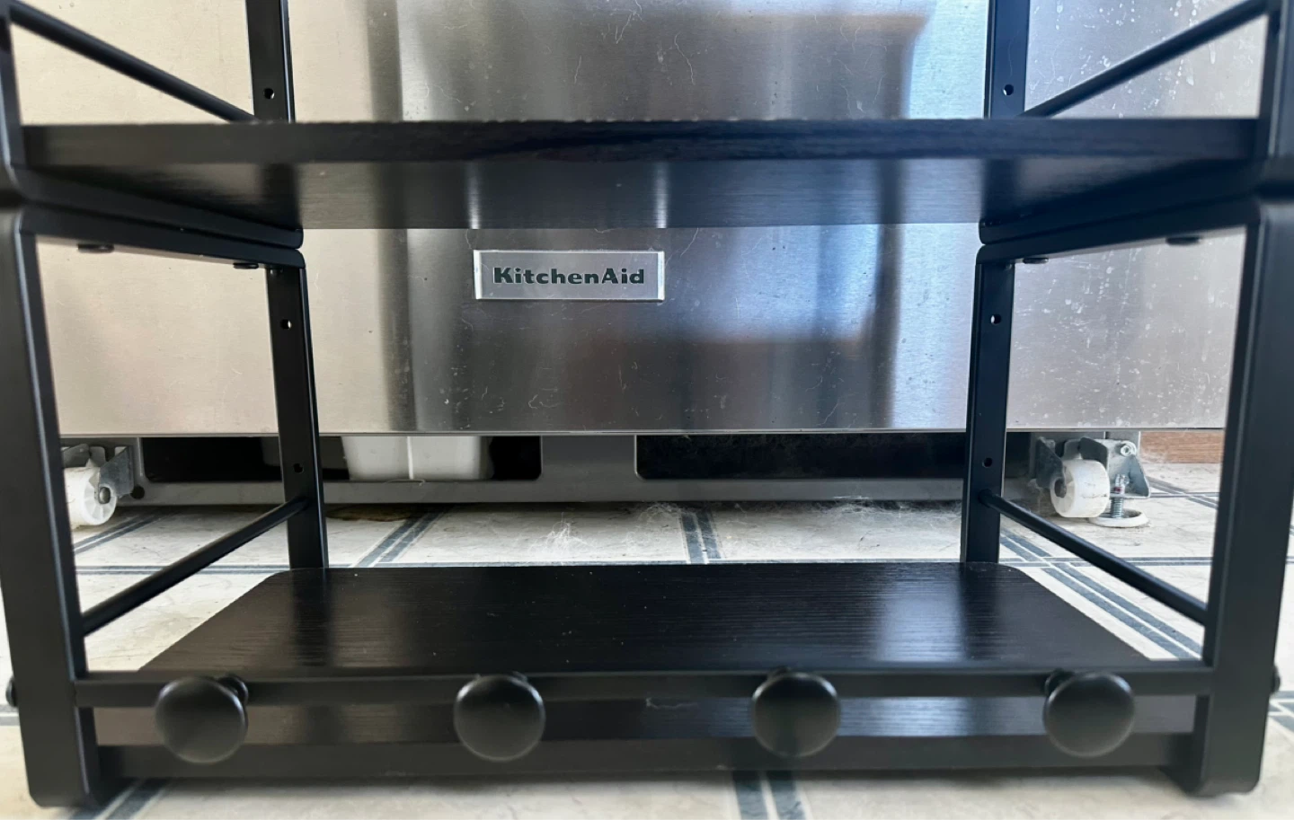 Three Tier Floating Shelf with Hooks - photo 2