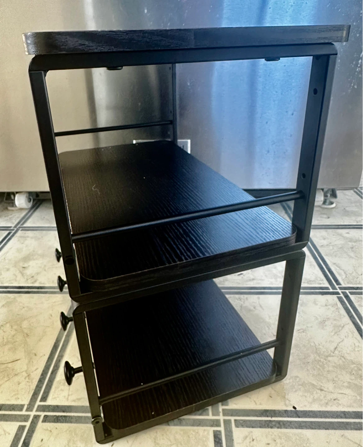 Three Tier Floating Shelf with Hooks - photo 3