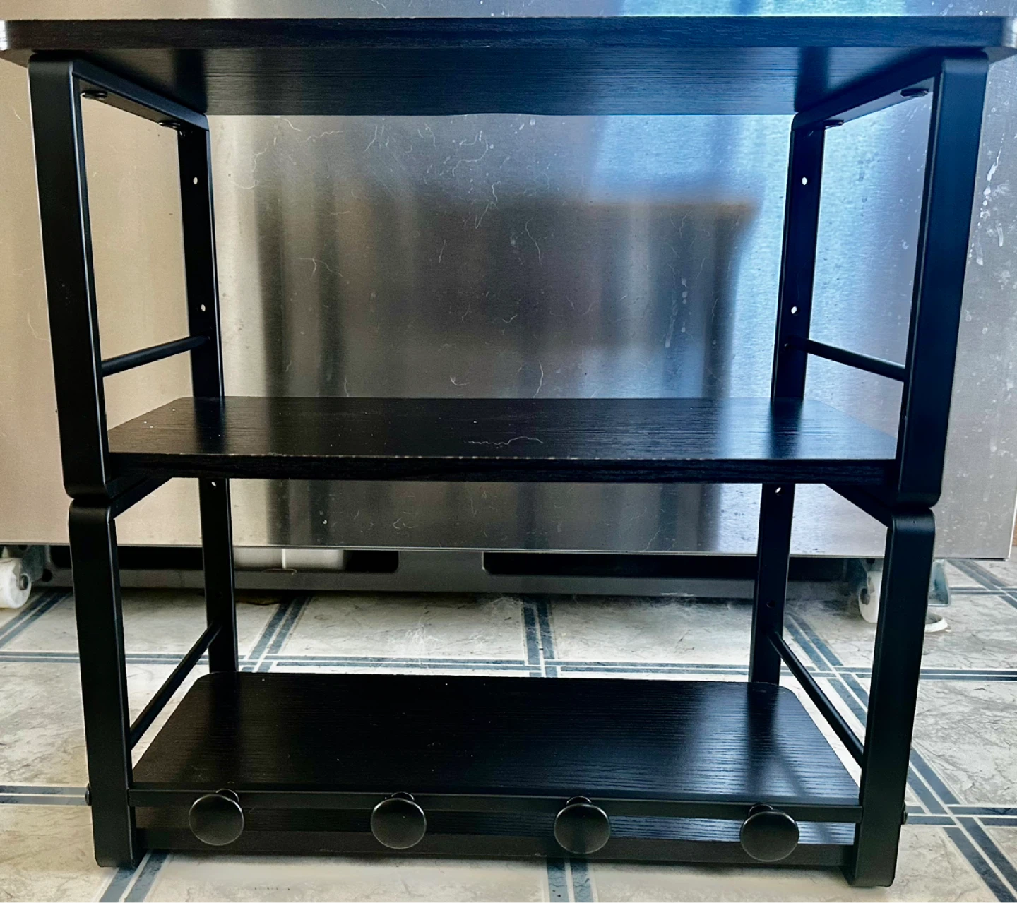Three Tier Floating Shelf with Hooks - photo 5