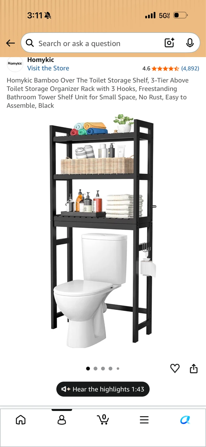 Over The Toilet Storage Shelf - photo 2