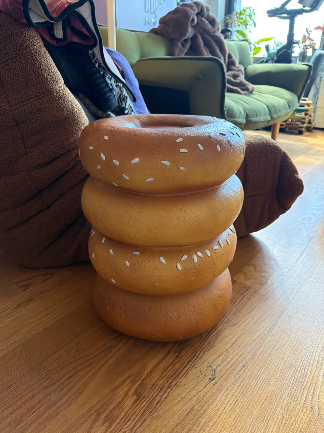 Bagel Shaped Ottoman Stool