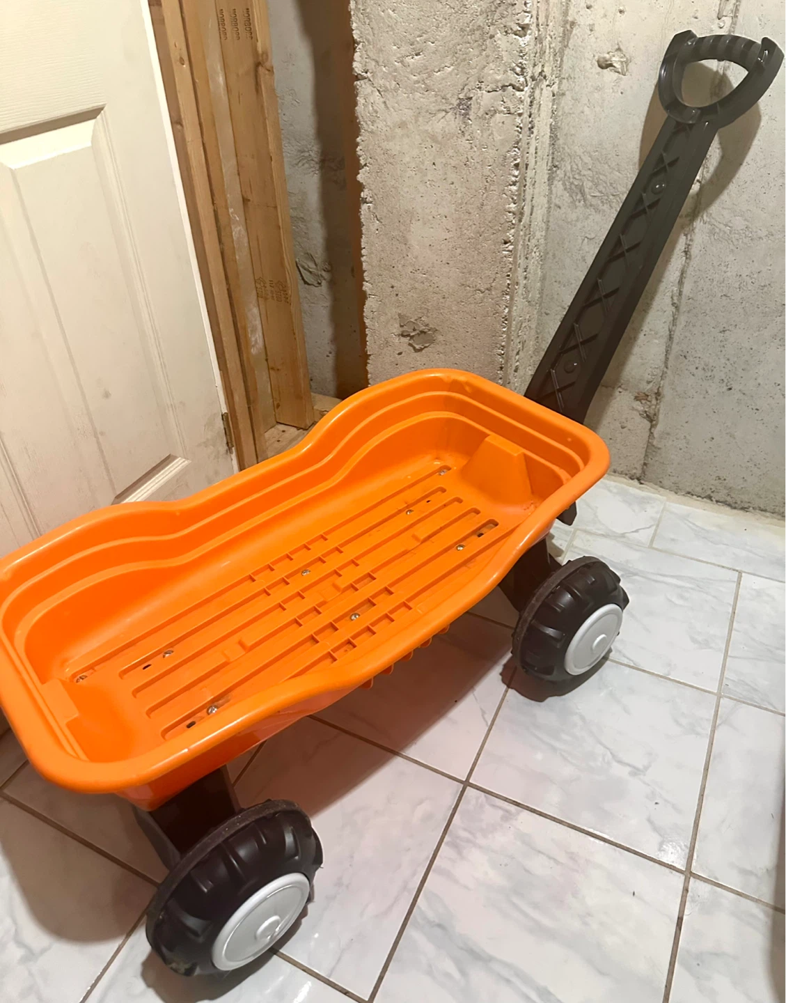 Orange Plastic Wagon