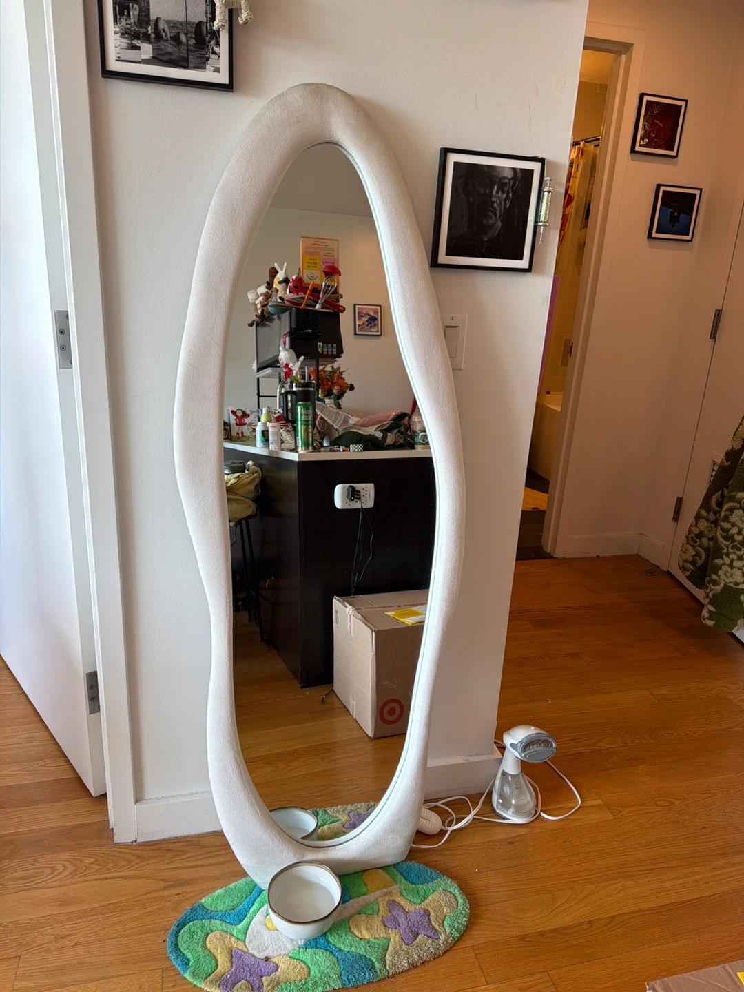Sculptural Floor Mirror