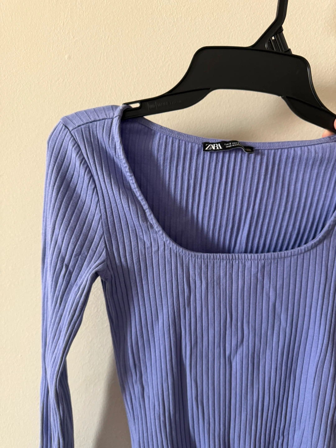 ZARA Ribbed Long Sleeve Bodysuit - Size S