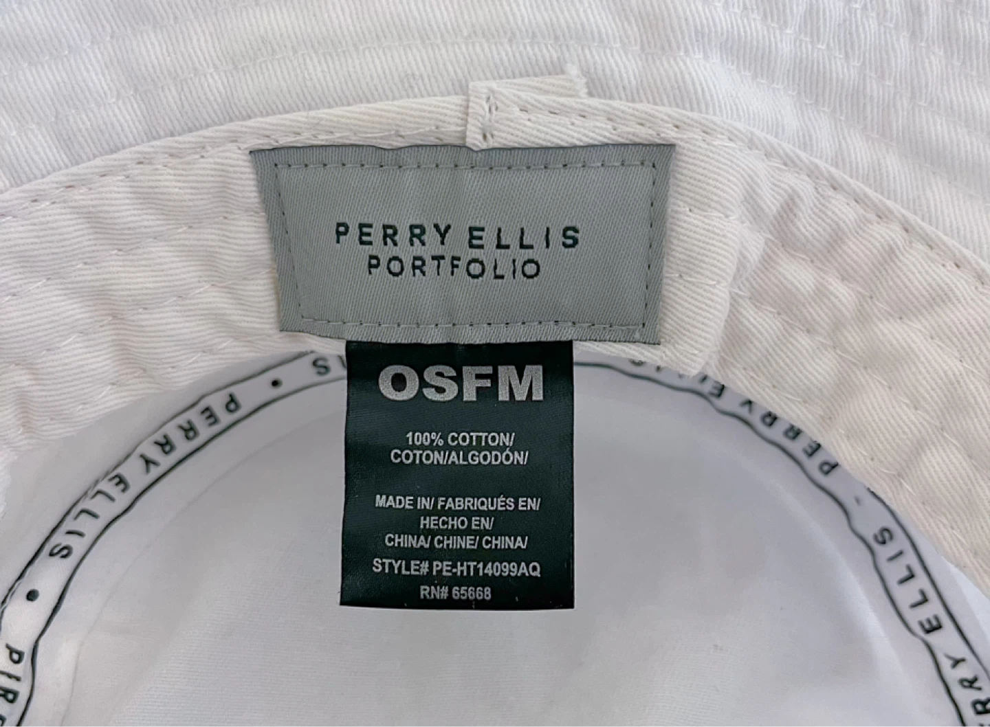Perry Ellis Portfolio White Bucket Hat - photo 3