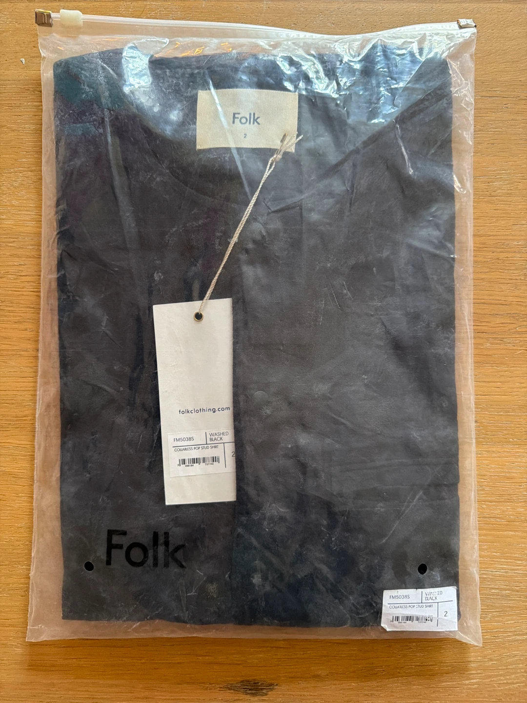 Folk Collarless Pop Studio LS Shirt, size 2 - photo 2