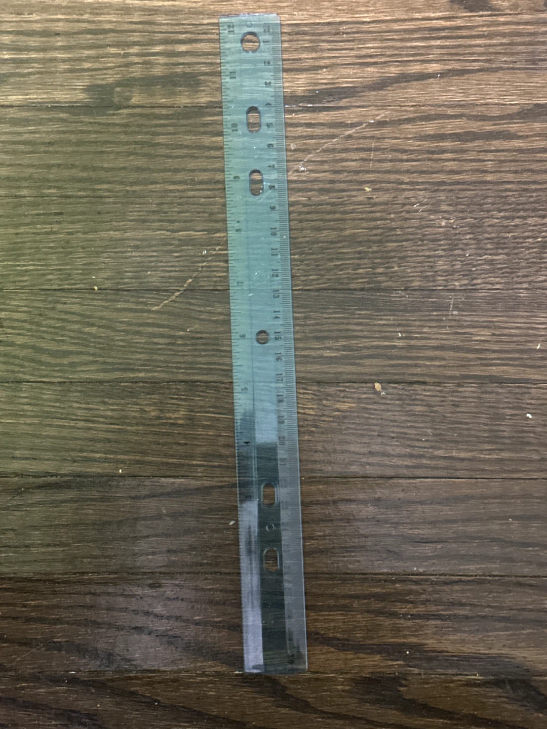 Clear Blue Plastic Ruler - 12 Inch / 30 cm