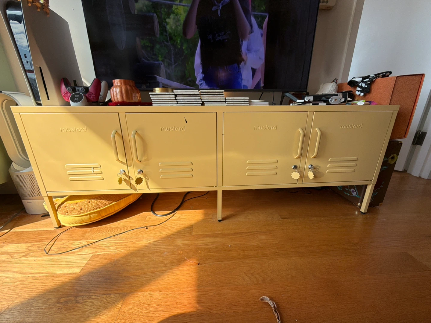 Mustard Yellow Locker Cabinet