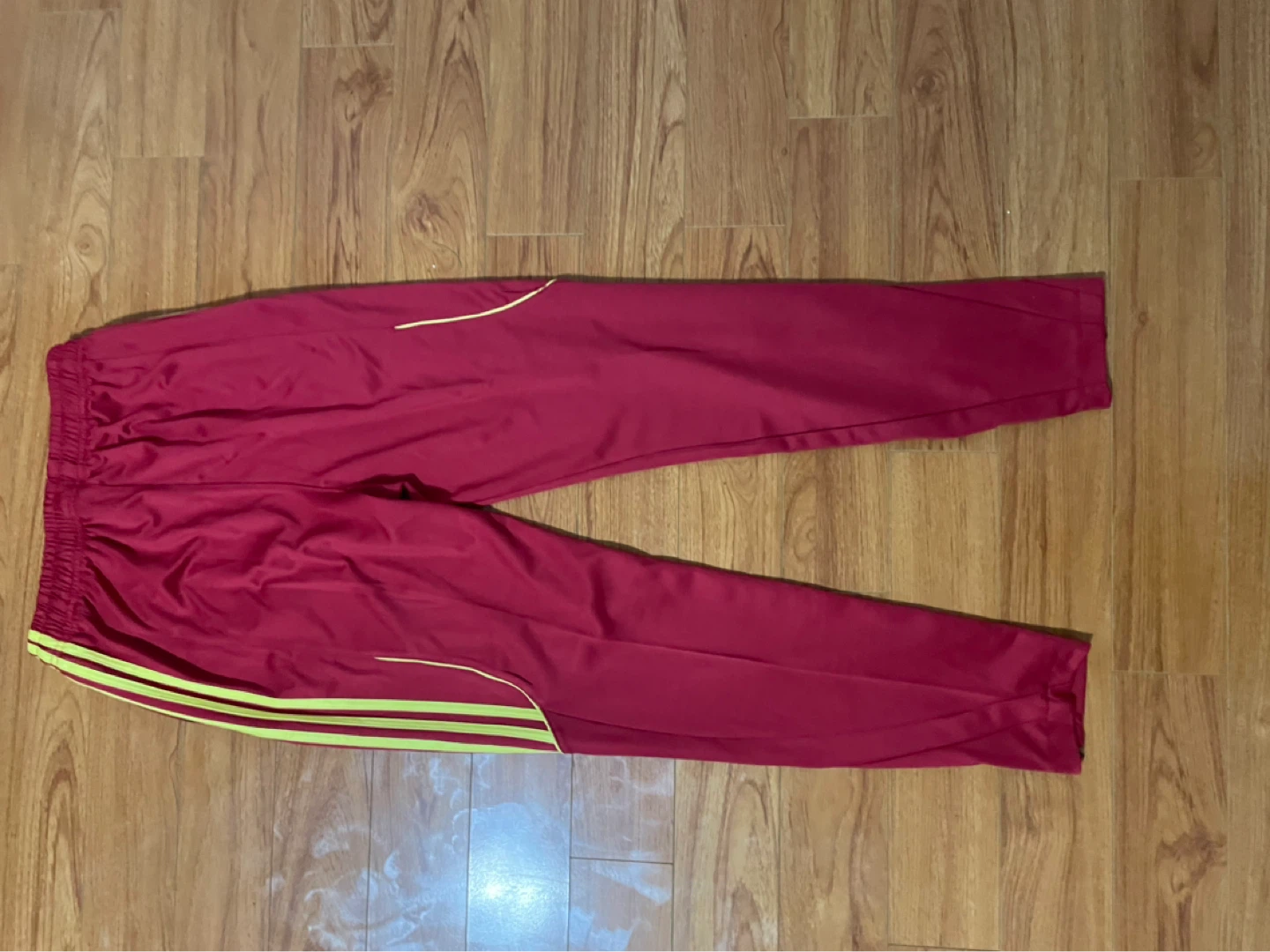 Adidas Arsenal FC Track Pants Red Yellow Striped