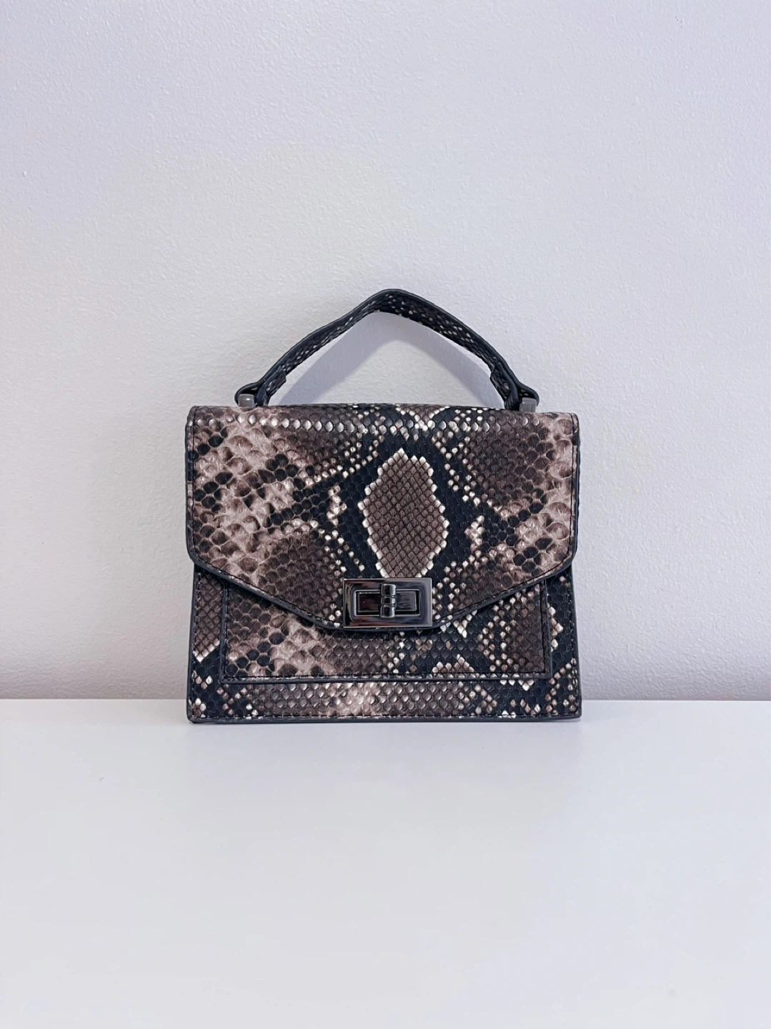 Dynamite Snake Print Small Handbag