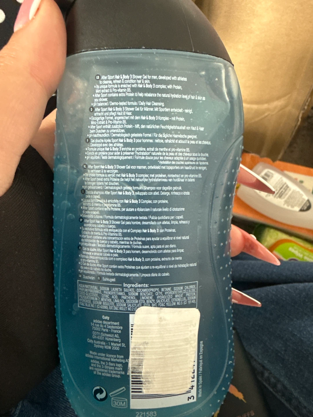 Adidas After Sport Hair & Body Shower Gel Shampoo 250ml - photo 2