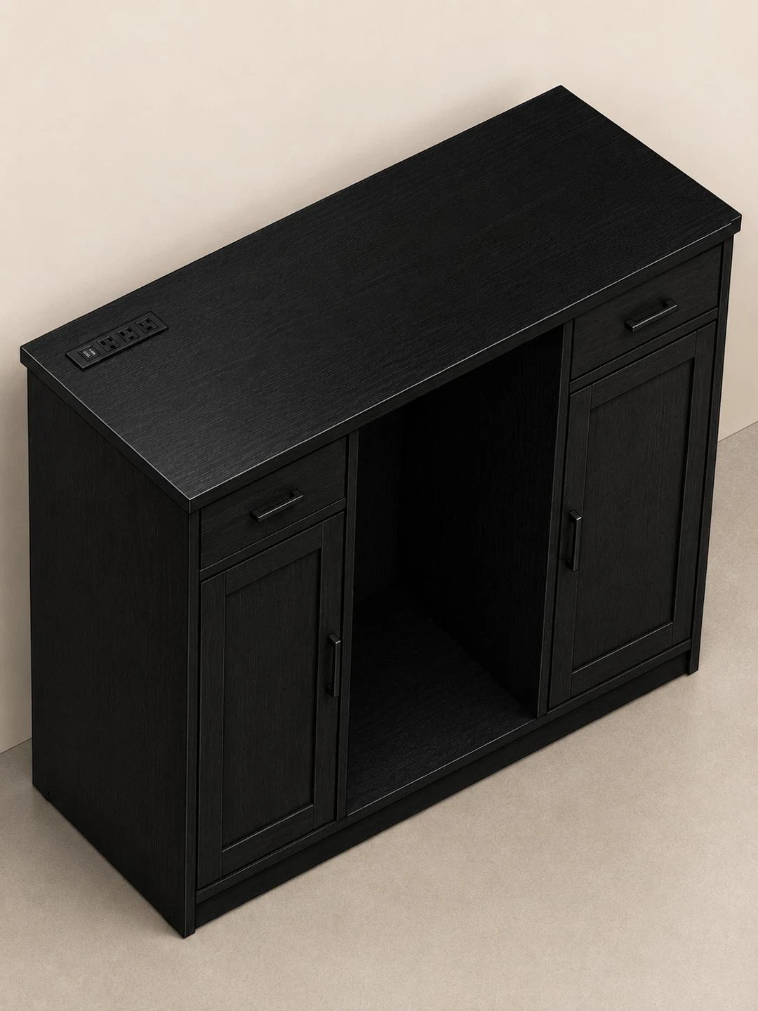 New Black Entertainment Console with Storage