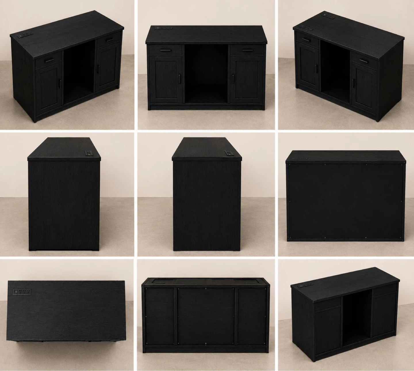 New Black Entertainment Console with Storage - photo 4