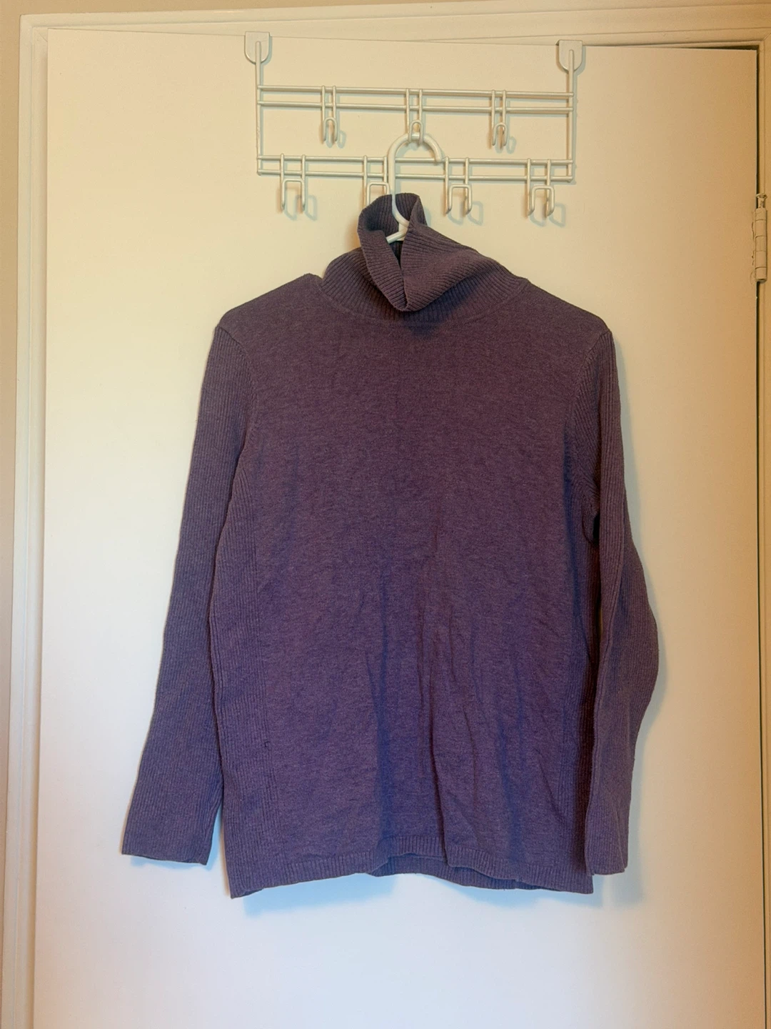 Purple Turtleneck Sweater