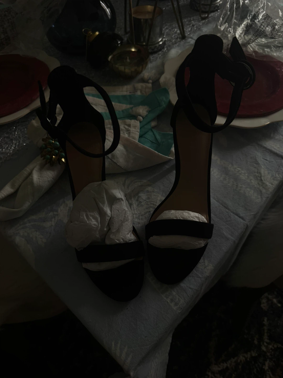 Black Ankle Strap Heels - photo 4